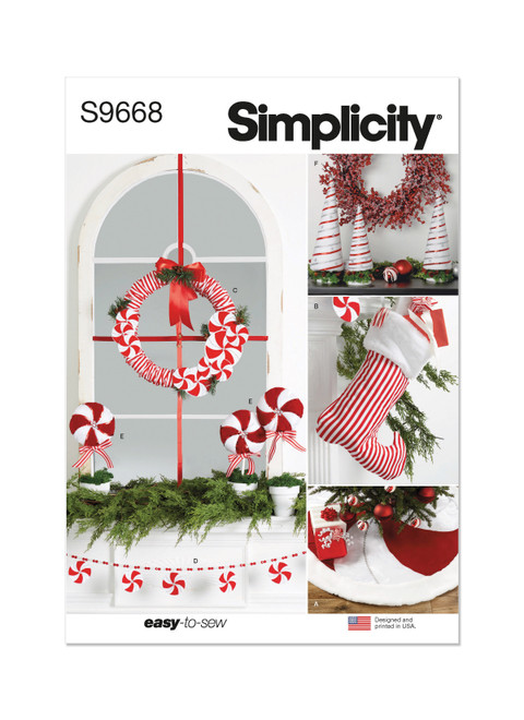 Simplicity S9668 | Christmas Décor | Front of Envelope