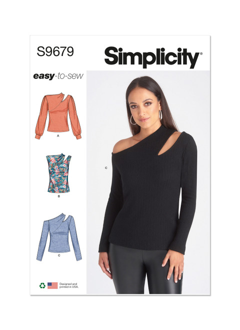 S9679 | Misses' Knit Top with Sleeve Variations | Simplicity