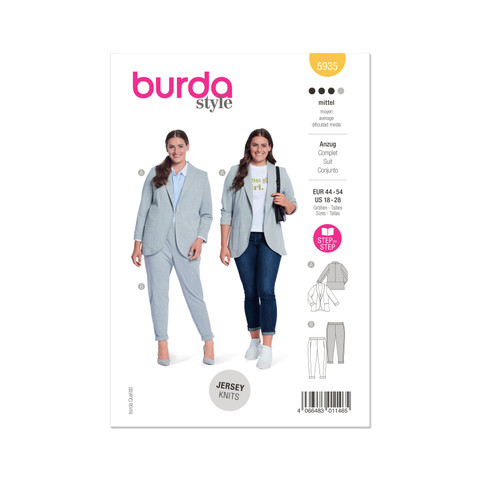 Burda Style BUR5935 | Burda Style Pattern 5935 Misses' Suit | Front of Envelope