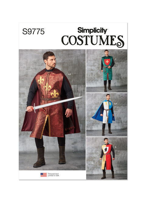 Simplicity S9775 | Unisex Tabards, Capes and Heraldic Shields | Front Envelope