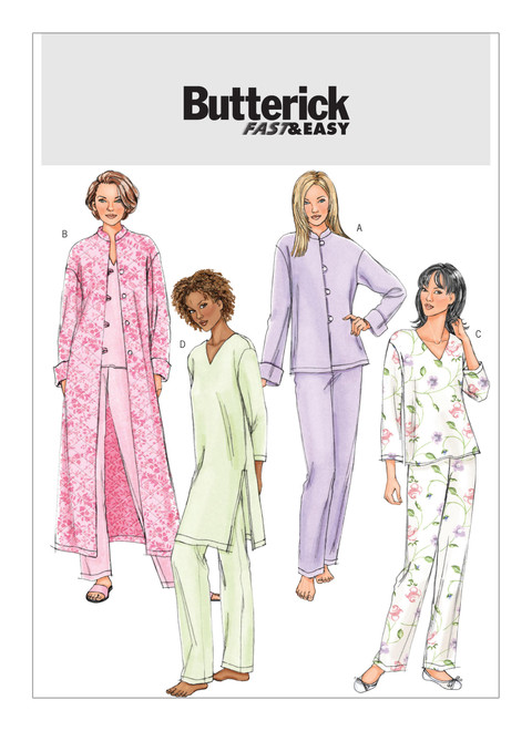 Butterick B4406 (Digital) | Misses'/Misses' Petite Button-Loop Jacket, Robe, Top, Tunic and Pants | Front of Envelope