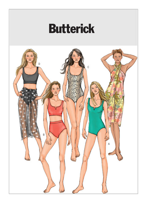 Butterick B4526 | Misses' Swimsuit, Bikini and Wrap | Front of Envelope