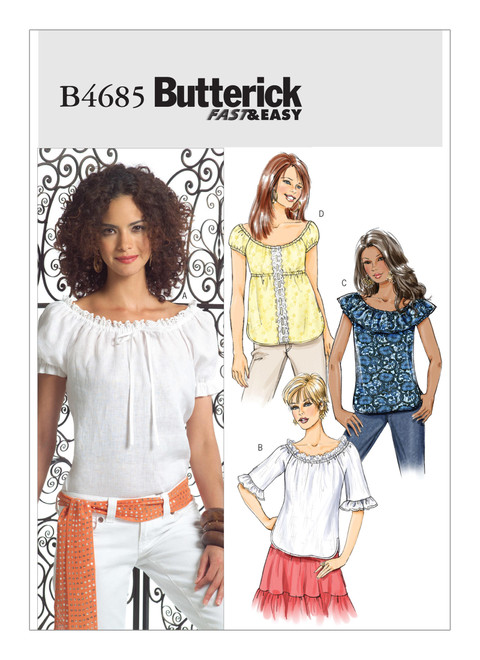 B4685 | Misses' Gathered Raglan Sleeve Tops | Butterick Patterns