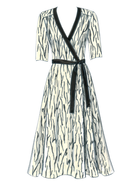 Butterick B5030 | Misses' Wrap Dresses, Belt and Sash