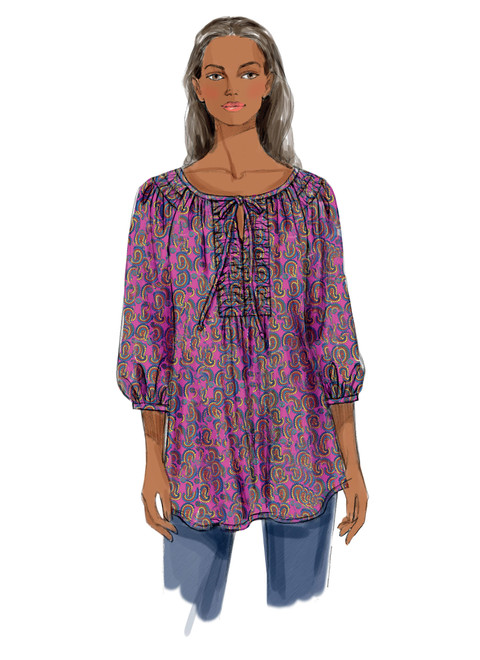 Butterick B5861 (Digital) | Misses'/Women's Shirred Tunics