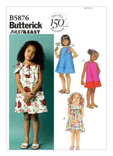 Butterick B5876 (Digital) | Toddlers'/Children's Tent Dresses | Front of Envelope