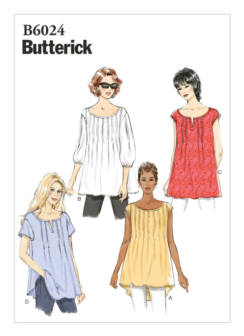 Butterick B6024 (Digital) | Misses' Front-Tuck Tops | Front of Envelope