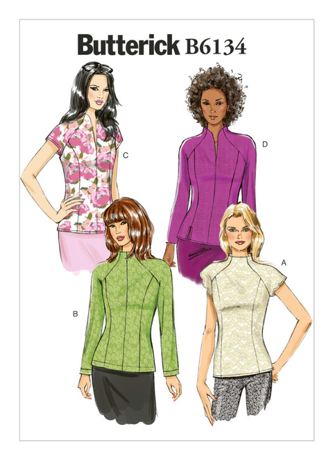 Butterick B6134 | Misses' Swan-Neck Tops | Front of Envelope