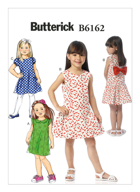 Butterick B6162 (Digital) | Children's/Girls' Princess Seam Dresses | Front of Envelope