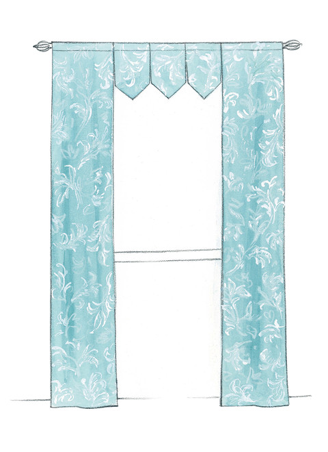 MCCALLS - M4408 WINDOW VALANCES AND CURTAIN FOR HOME - OSZ