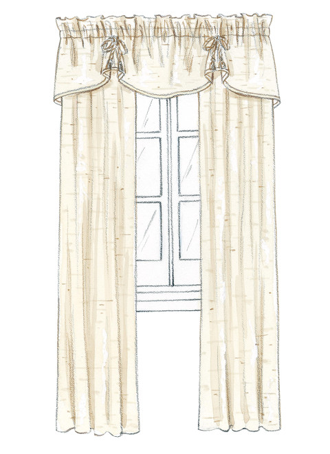Uncut Mccall's Home Decorating M4408 Window Essentials Curtains