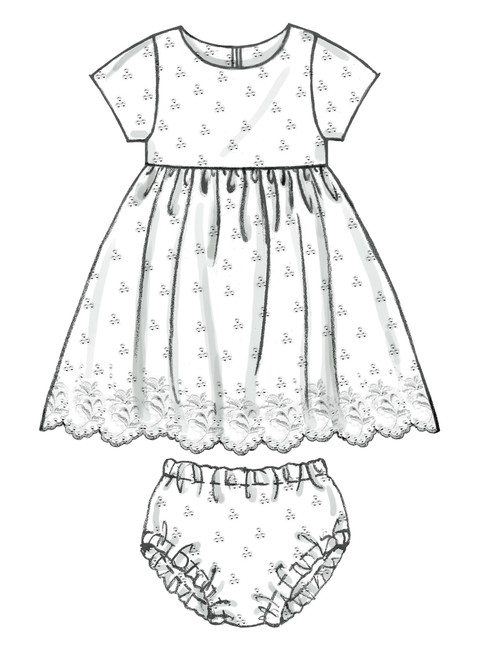McCall's M6015 (Digital) | Infants' Lined Dirndl Dresses, Panties and Headband