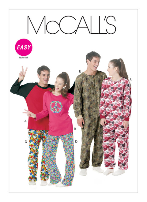 McCall's M6251 (Digital) | Misses'/Men's Raglan-Sleeve Tops, Jumpsuit and Pants | Front of Envelope
