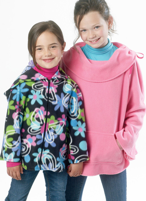 McCall's M6431 (Digital) | Children's/Girls' Zippered or Pullover Ponchos