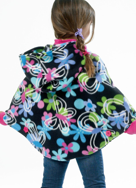 McCall's M6431 (Digital) | Children's/Girls' Zippered or Pullover Ponchos