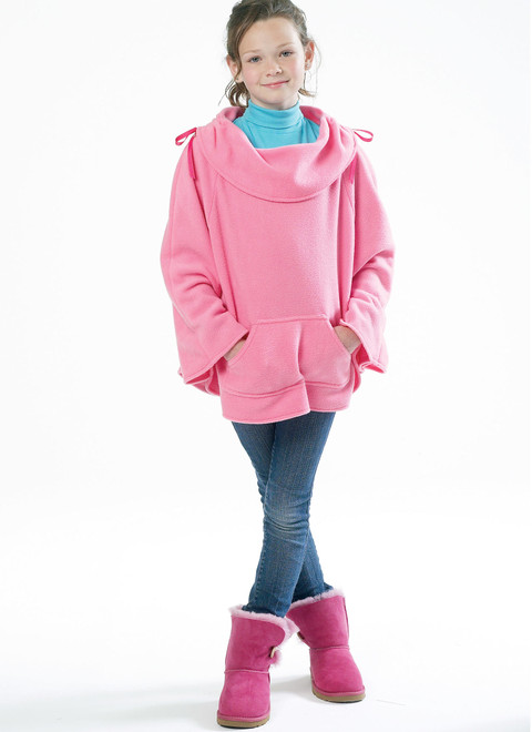 McCall's M6431 (Digital) | Children's/Girls' Zippered or Pullover Ponchos