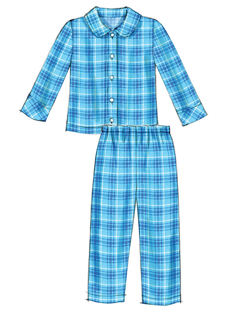 McCall's M6458 (Digital) | Toddlers'/Children's Button-Front Tops and Pants