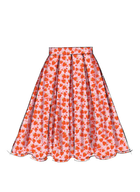 McCall's M6706 (Digital) | Misses' Pleated Skirts and Petticoat