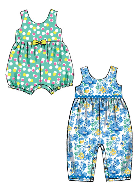 McCall's M6944 | Toddlers' Criss-Cross Top, Dresses, Rompers and Bloomers