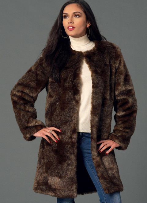 PDM7257 | Misses' Fur Shrug, Jacket, Vest and Coat | McCall's Patterns