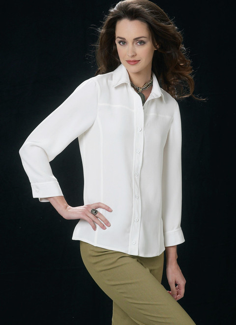 Vogue Patterns V8689 | Misses' Button-Down Yoke Shirts