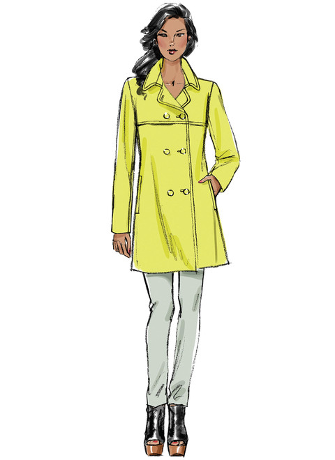 Vogue Patterns V8884 | Misses' Double-Breasted Trench Coats and Belt