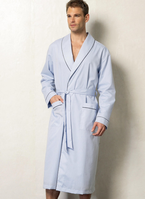 Vogue Patterns V8964 | Men's Shawl Collar Robe, Button-Down Top, Shorts and Pants