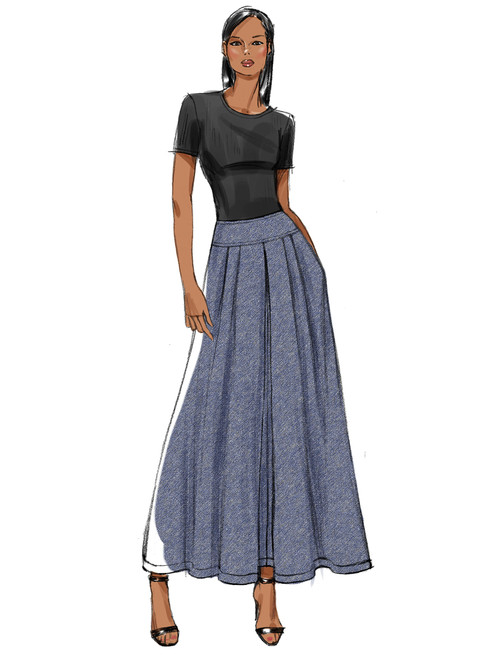 Vogue Patterns V9090 | Misses' Pleated Skirt in Three Lengths