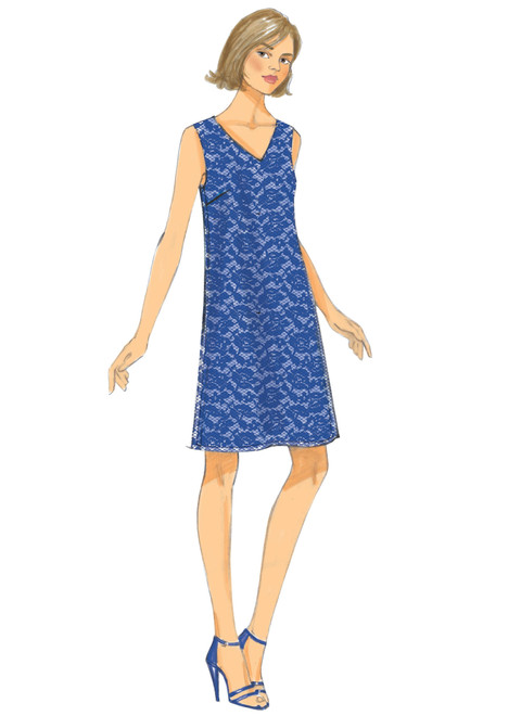 Butterick B6317 | Misses' Pullover V-Neck Dresses