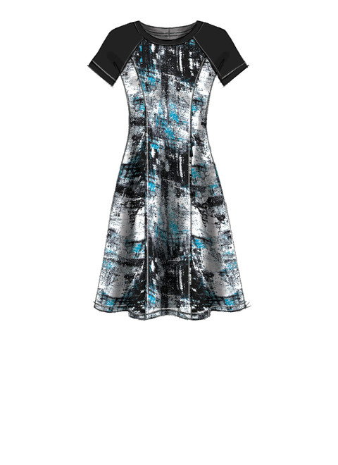 Girls Short Raglan Sleeve Floral Woven Fit And Flare Dress