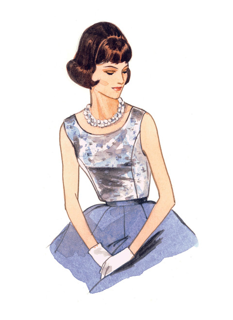 vogue レイニー V9187 | Misses' Jewel or Scoop-Neck, Princess-Seam Tops