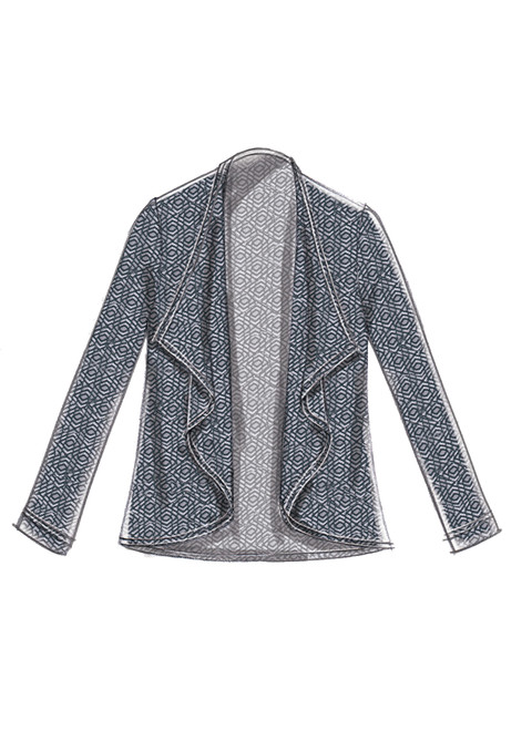 McCall's M7427 (Digital) | Girls' Shawl Collar Vest and Cardigans