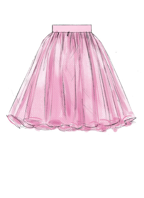 McCall's M7439 (Digital) | Misses' Gathered and Flared Skirts with Belt