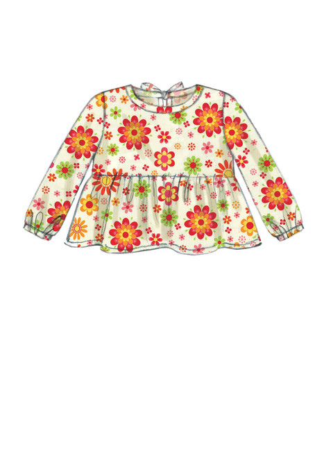 PDM7458, Toddlers' Gathered Tops, Dresses and Leggings