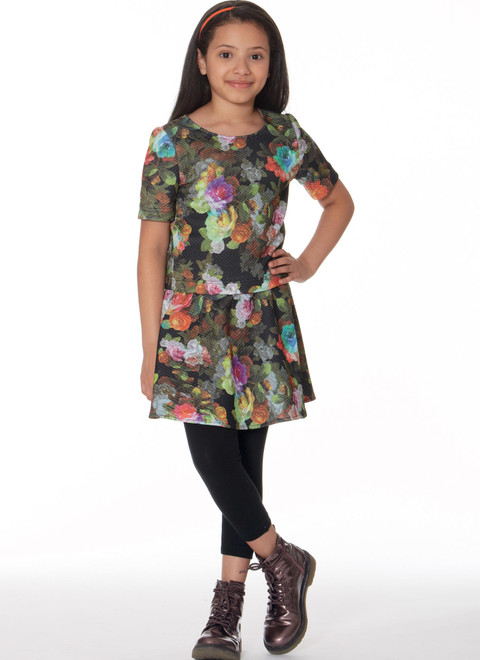 McCall's M7462 (Digital) | Girls'/Girls' Plus Knit Tops and Flared Skirts