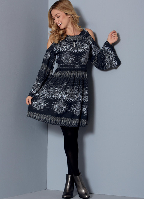 McCall's M7468 (Digital) | Misses' Cold-Shoulder Tunic and Dress