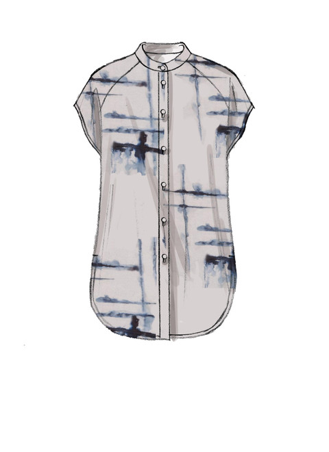 M7472 | Misses' Raglan Sleeve, Button-Down Shirts and Tunics