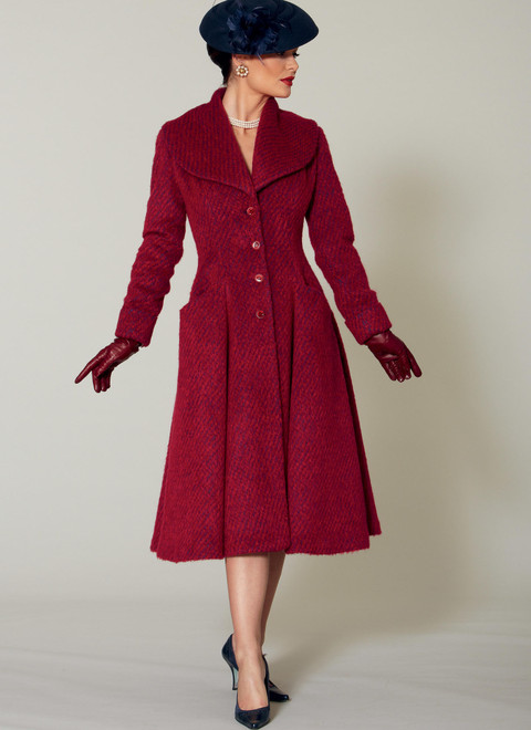 M7478 (PDF) | Misses'/Miss Petite Fit and Flare, Shawl Collar