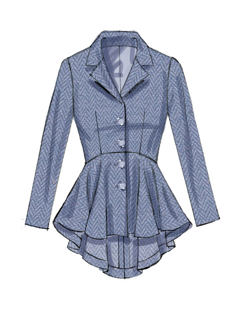 McCall's M7513 (Digital) | Misses' Notch-Collar, Peplum Jackets