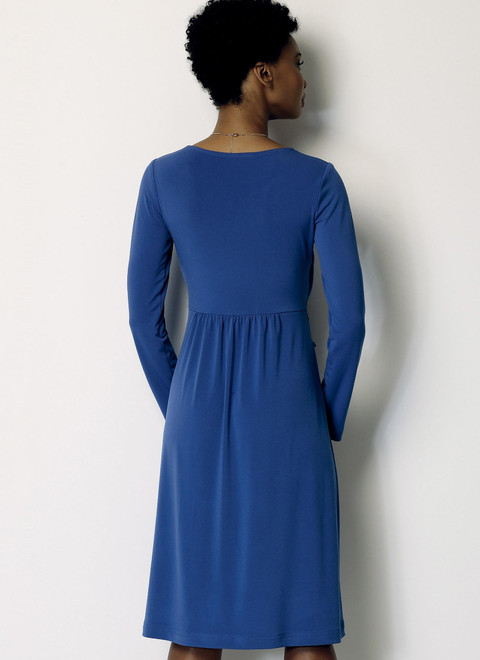 Butterick B6411 (Digital) | Misses' Ruched, Surplice Dress
