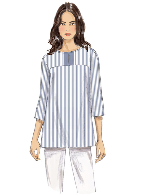 Butterick B6416 | Misses' Button-Closure Tunics with Yokes