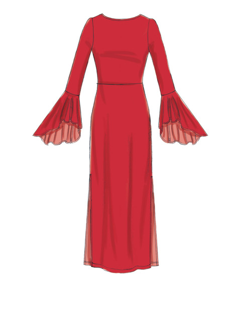 McCall's M7569 (Digital) | Misses' Column and Trumpet Dresses with Bodice and Sleeve Variations