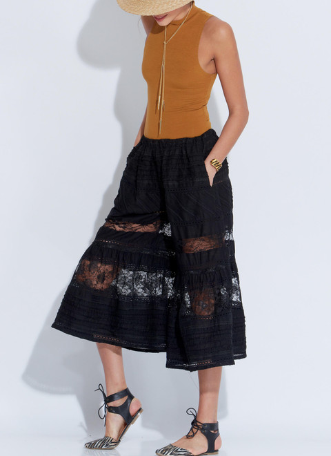 M7576 (PDF) | Misses' Elastic-Waist Loose Pants | McCall's Patterns