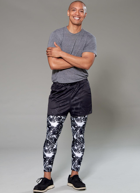 M7668 (PDF) | Men's Hooded Jacket, Shorts and Leggings | McCall's