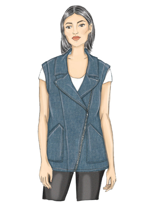 McCall's M7694 (Digital) | Misses' Moto-Style Jacket and Vest