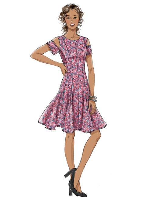 Butterick B6514 (Digital) | Misses'/Miss Petite Paneled Dress