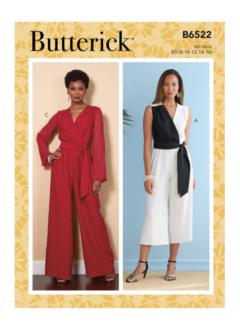 Butterick B6522 (Digital) | Misses'/Women's Jumpsuit and Sash | Front of Envelope