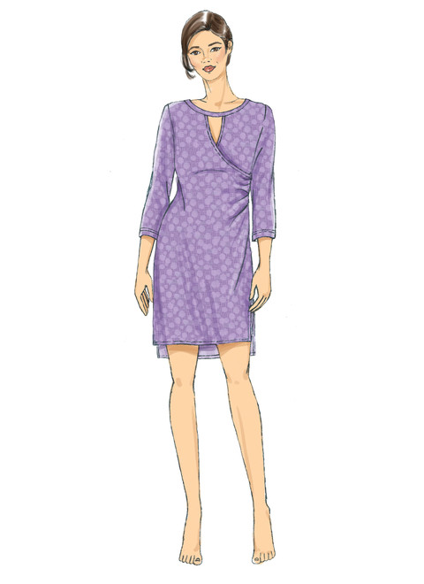 Butterick B6529 (Digital) | Misses' Crossover Top, Dress, Shorts and Pants