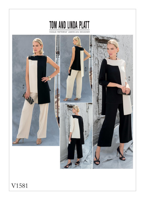 Vogue Patterns V1581 | Misses' Tunic and Pants | Front of Envelope