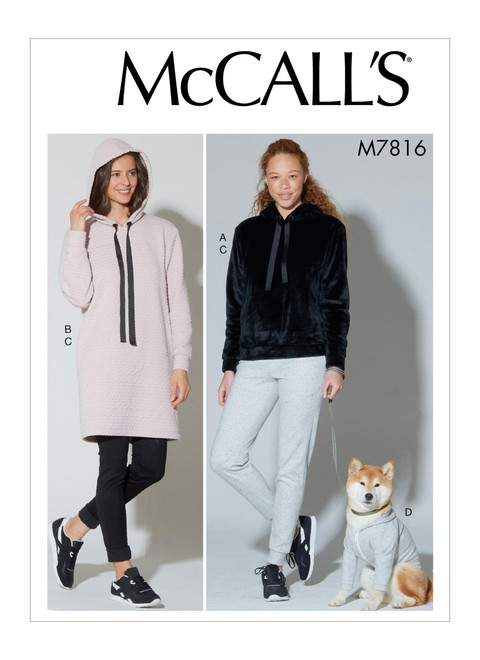 McCall's M7816 | Misses' Top, Dress, Pants and Dog Coat | Front of Envelope